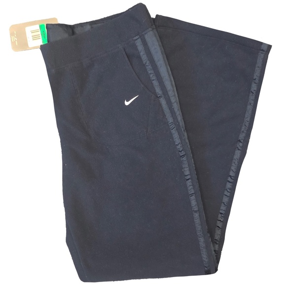 Nike Sweatpants Womens XL Navy Fleece  Straight Leg - Picture 1 of 2